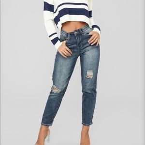 Summer nights high rise distressed jeans - vintage